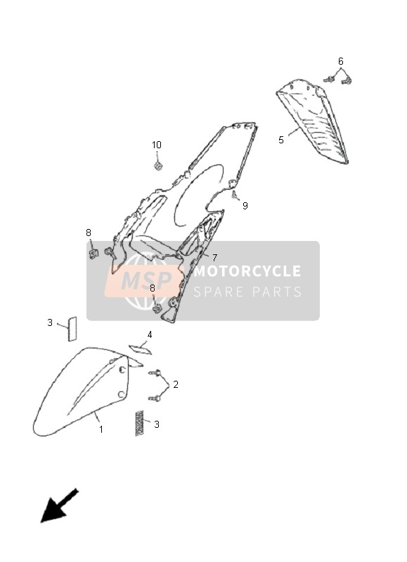 Yamaha CS50-AC JOGR 2005 Fender for a 2005 Yamaha CS50-AC JOGR